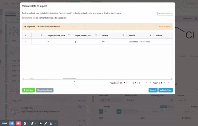 enhanced sample import data validation