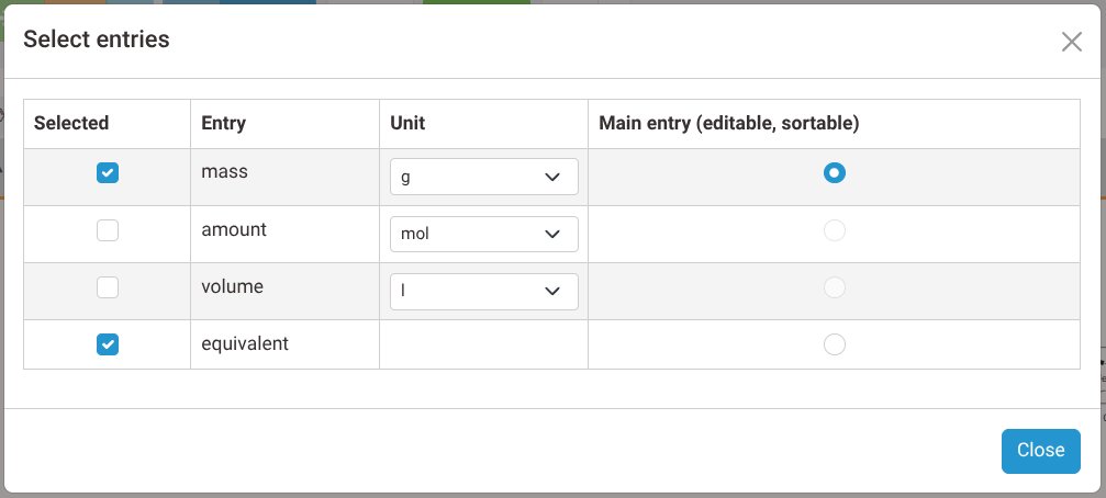 reaction_variations_entry_selection